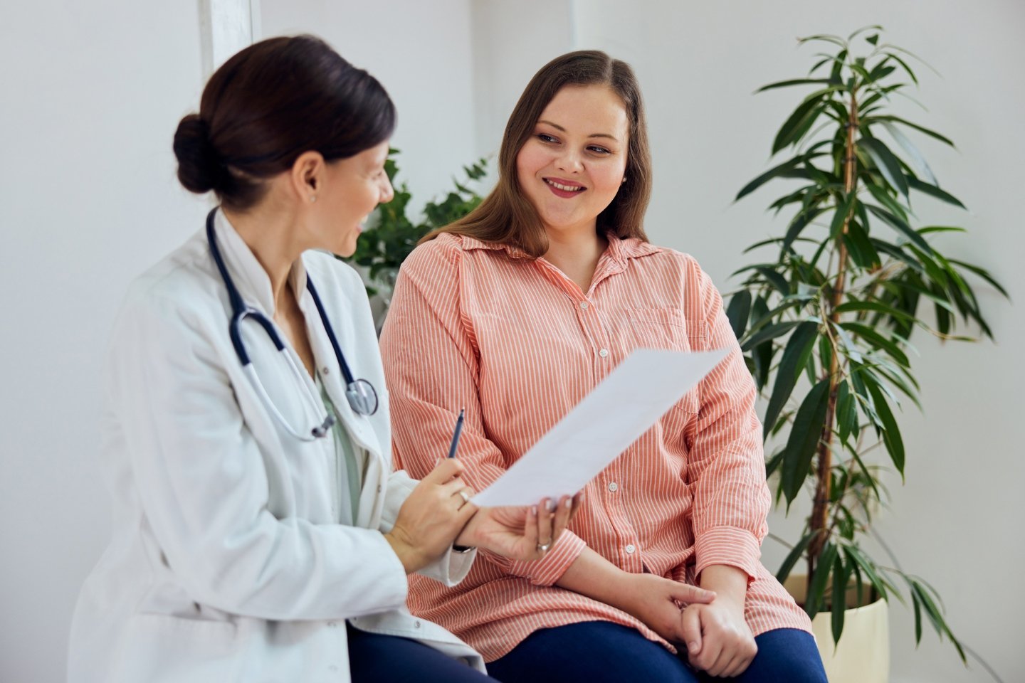 Doctor talking to patient