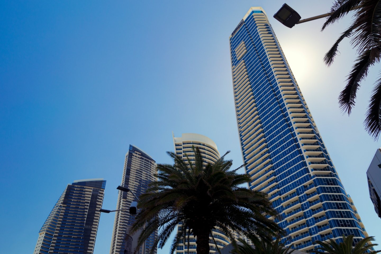 High rise hotel buildings represent groups like Hilton which have been an addition to the portfolio