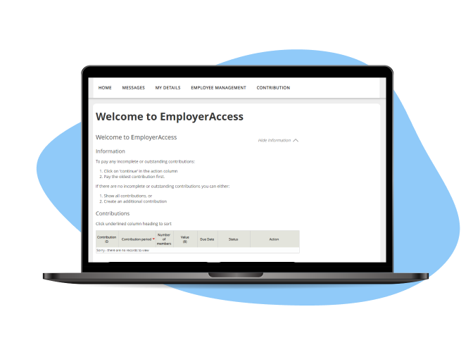 Link EmployerAccess portal screenshot