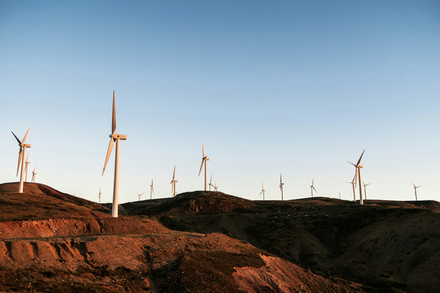 Wind farms in remote Northern Territory landscape of Australia