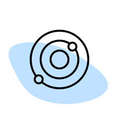 Value 4 icon for curiosity with rising sun on green blob